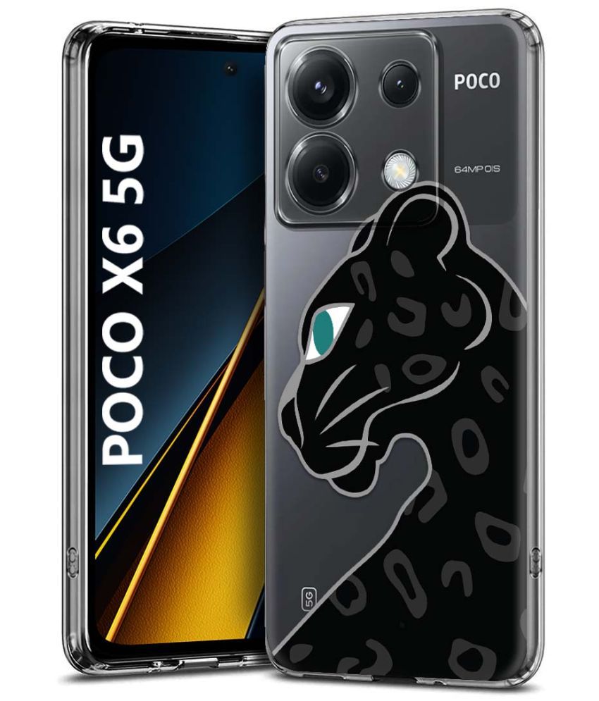     			Fashionury Multicolor Printed Back Cover Silicon Compatible For Poco X6 5G ( Pack of 1 )