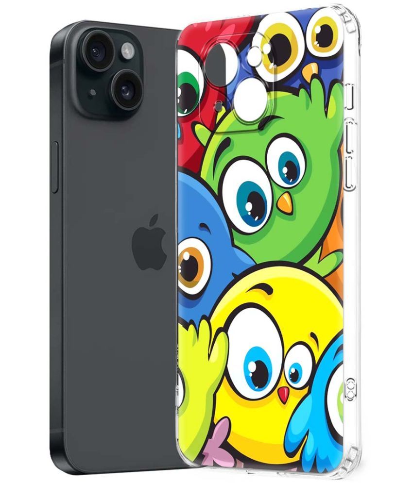     			Fashionury Multicolor Printed Back Cover Silicon Compatible For Apple iPhone 15 Plus ( Pack of 1 )