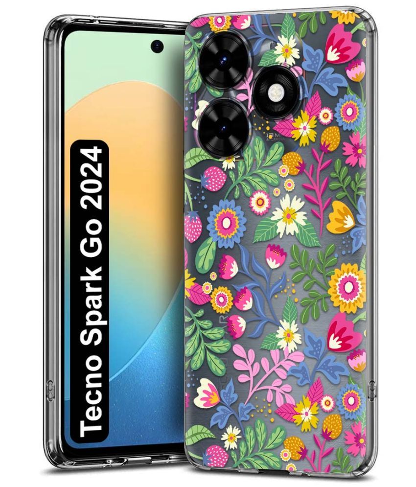     			Fashionury Multicolor Printed Back Cover Silicon Compatible For Tecno Spark Go 2024 ( Pack of 1 )