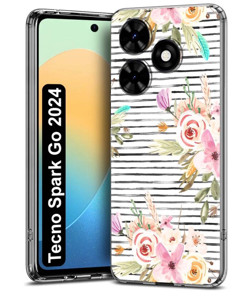     			Fashionury Multicolor Printed Back Cover Silicon Compatible For Tecno Spark Go 2024 ( Pack of 1 )