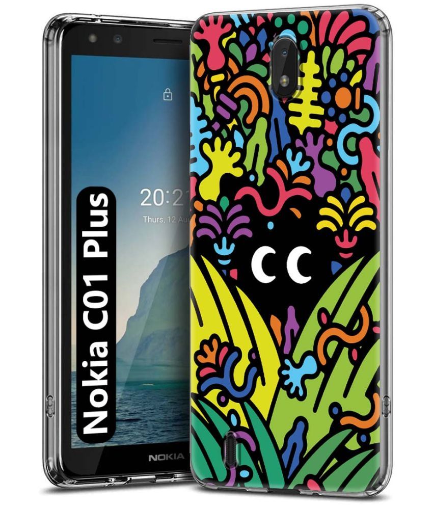     			Fashionury Multicolor Printed Back Cover Silicon Compatible For Nokia C01 Plus ( Pack of 1 )