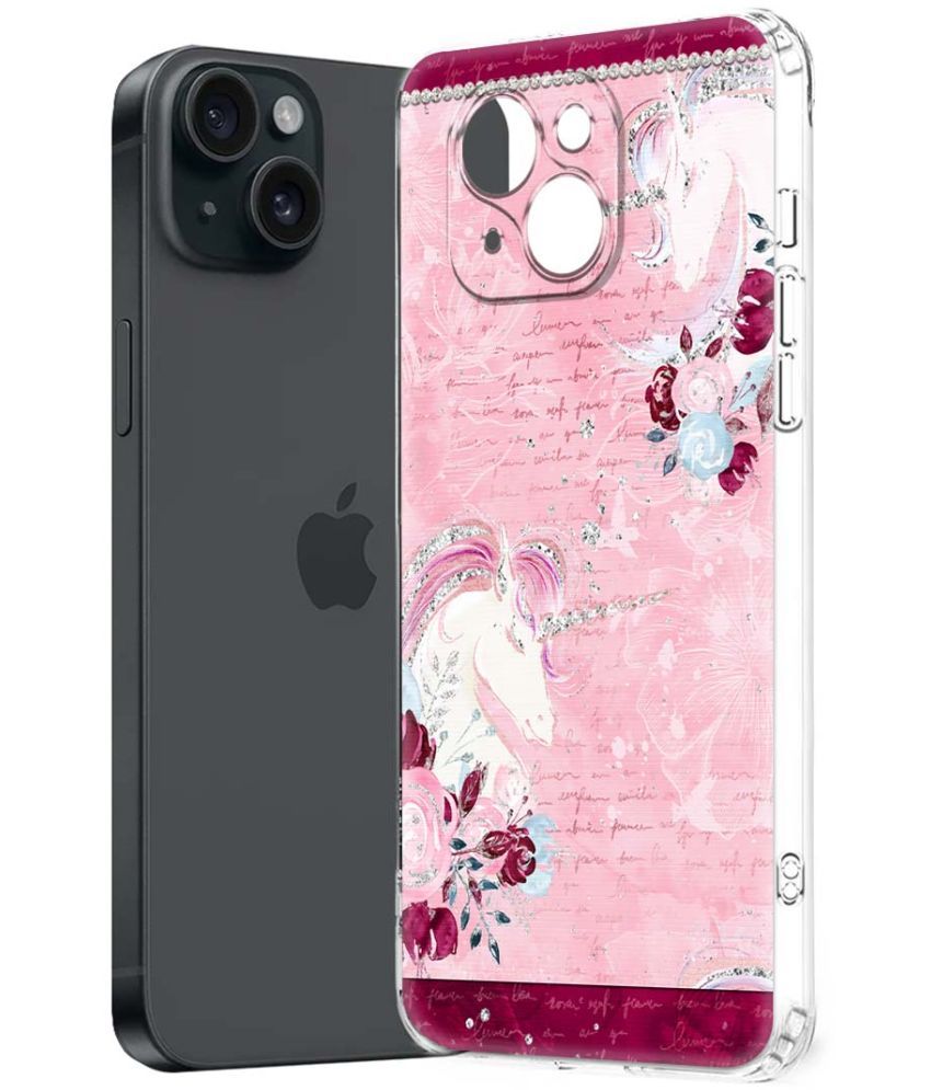     			Fashionury Multicolor Printed Back Cover Silicon Compatible For Apple iPhone 15 Plus ( Pack of 1 )