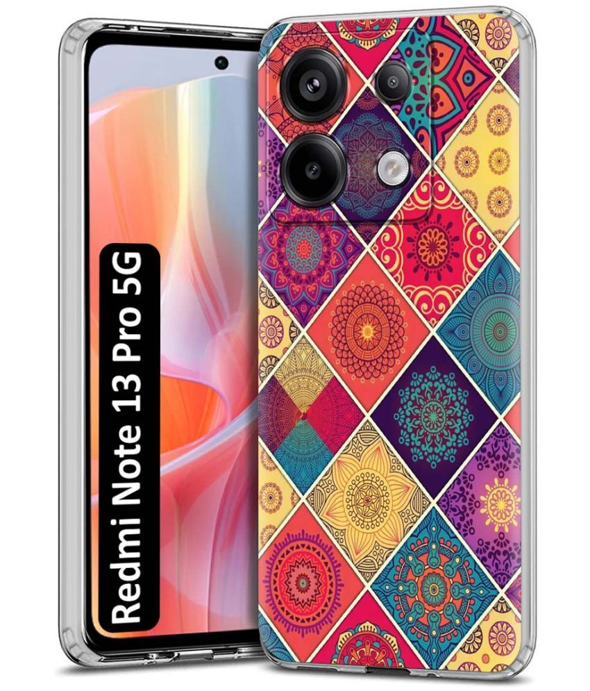     			Fashionury Multicolor Printed Back Cover Silicon Compatible For Redmi Note 13 Pro 5G ( Pack of 1 )