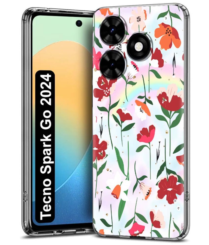     			Fashionury Multicolor Printed Back Cover Silicon Compatible For Tecno Spark Go 2024 ( Pack of 1 )