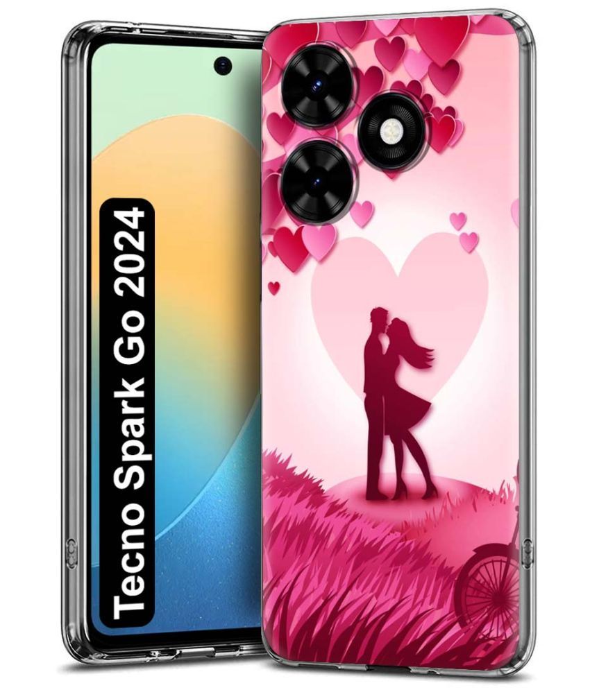     			Fashionury Multicolor Printed Back Cover Silicon Compatible For Tecno Spark Go 2024 ( Pack of 1 )