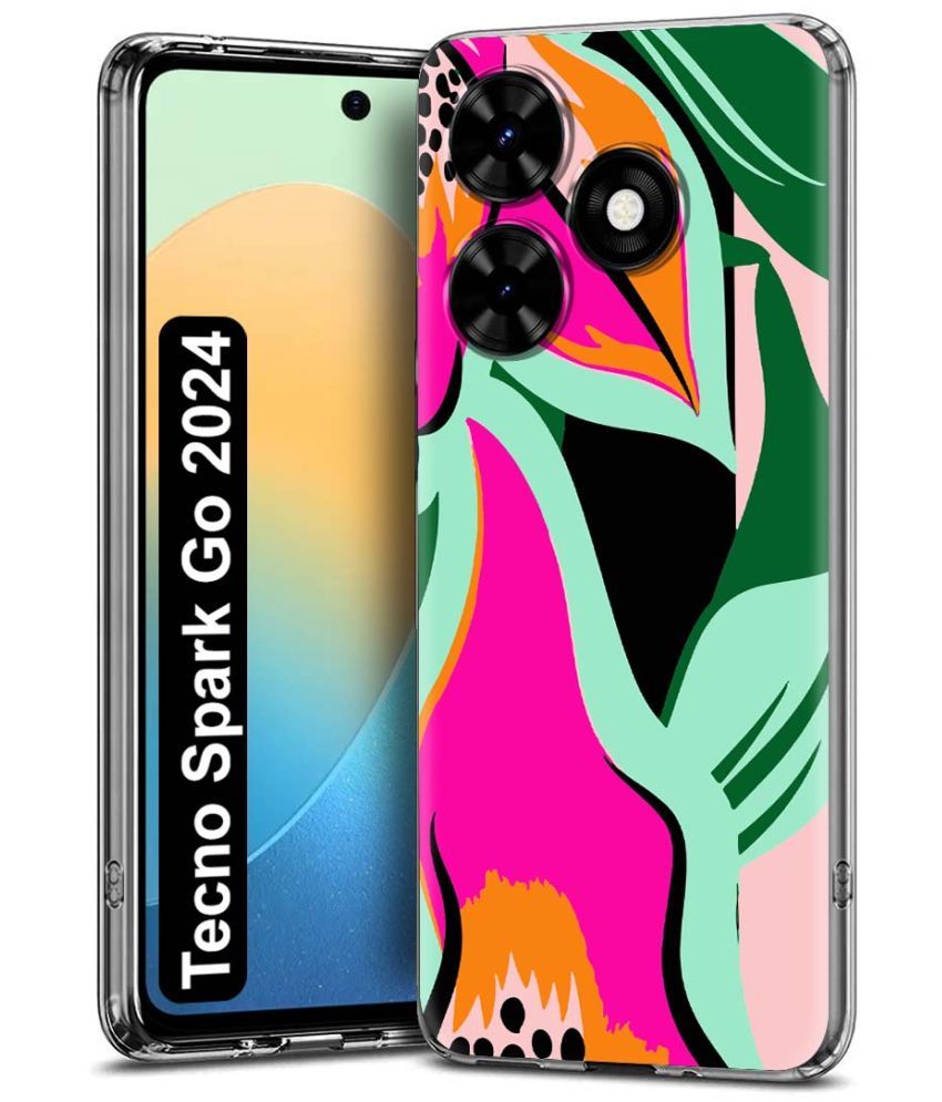     			Fashionury Multicolor Printed Back Cover Silicon Compatible For Tecno Spark Go 2024 ( Pack of 1 )