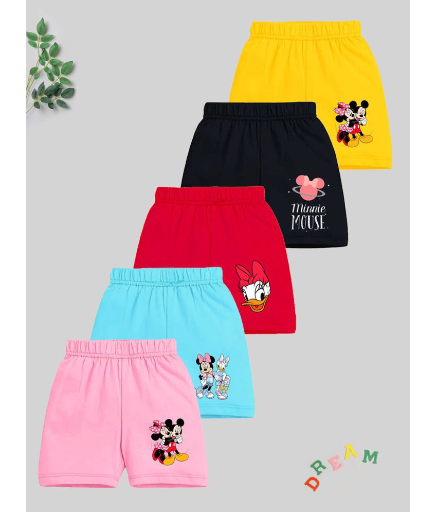     			Kuchipoo - Multicolor Cotton Blend Girls Shorts ( Pack of 5 )