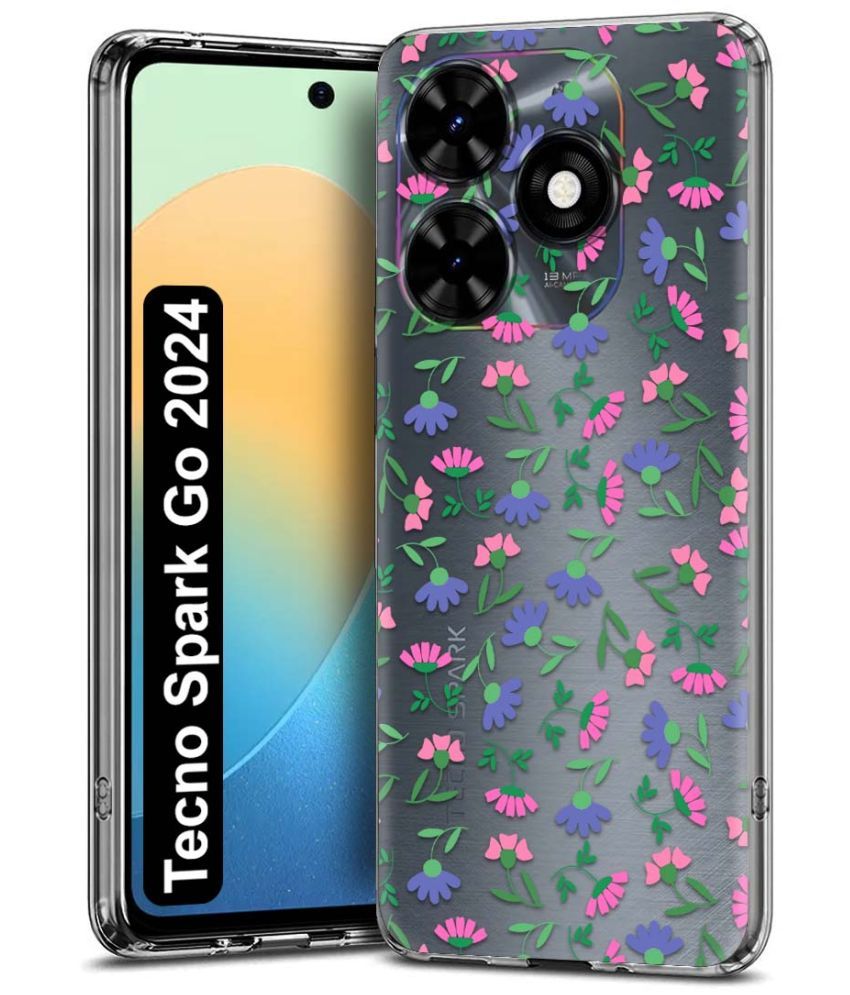     			NBOX Multicolor Printed Back Cover Silicon Compatible For Tecno Spark Go 2024 ( Pack of 1 )