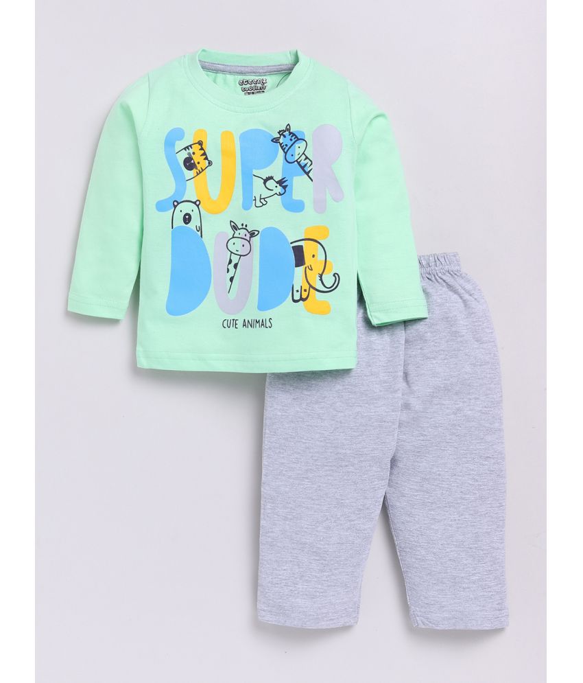     			Eteenz Green Cotton Blend Baby Boy T-Shirt & Pyjama Set ( Pack of 1 )