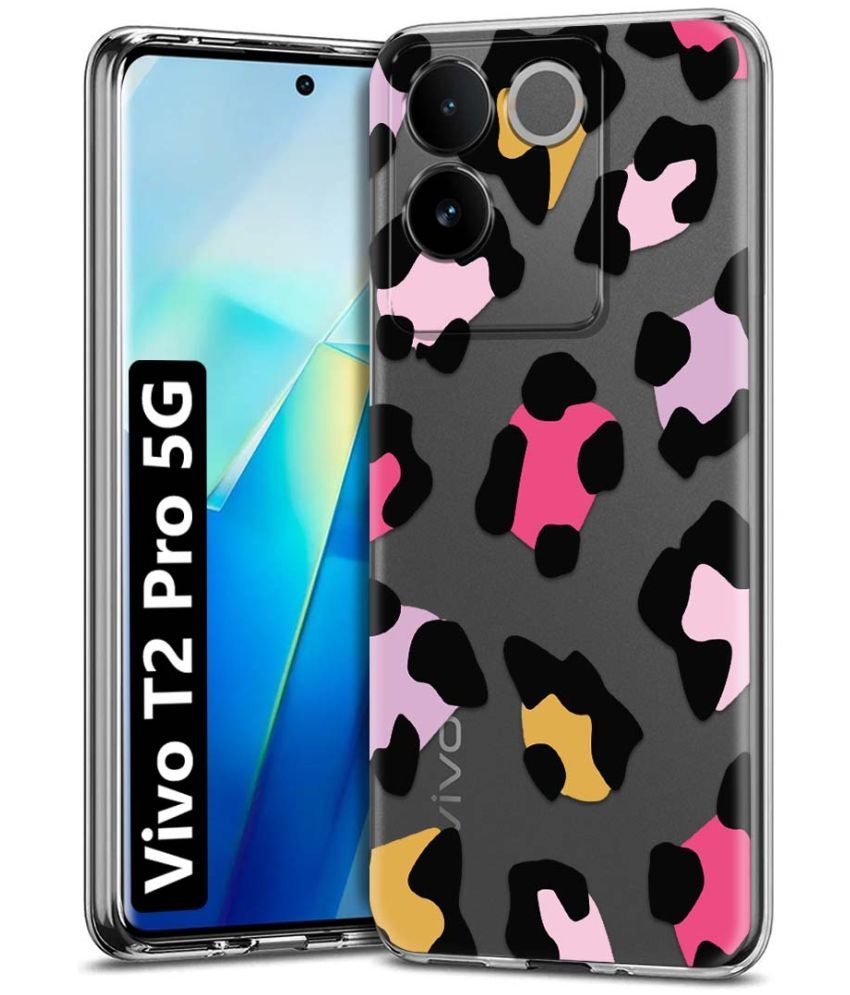     			Fashionury Multicolor Printed Back Cover Silicon Compatible For Vivo T2 Pro 5G ( Pack of 1 )