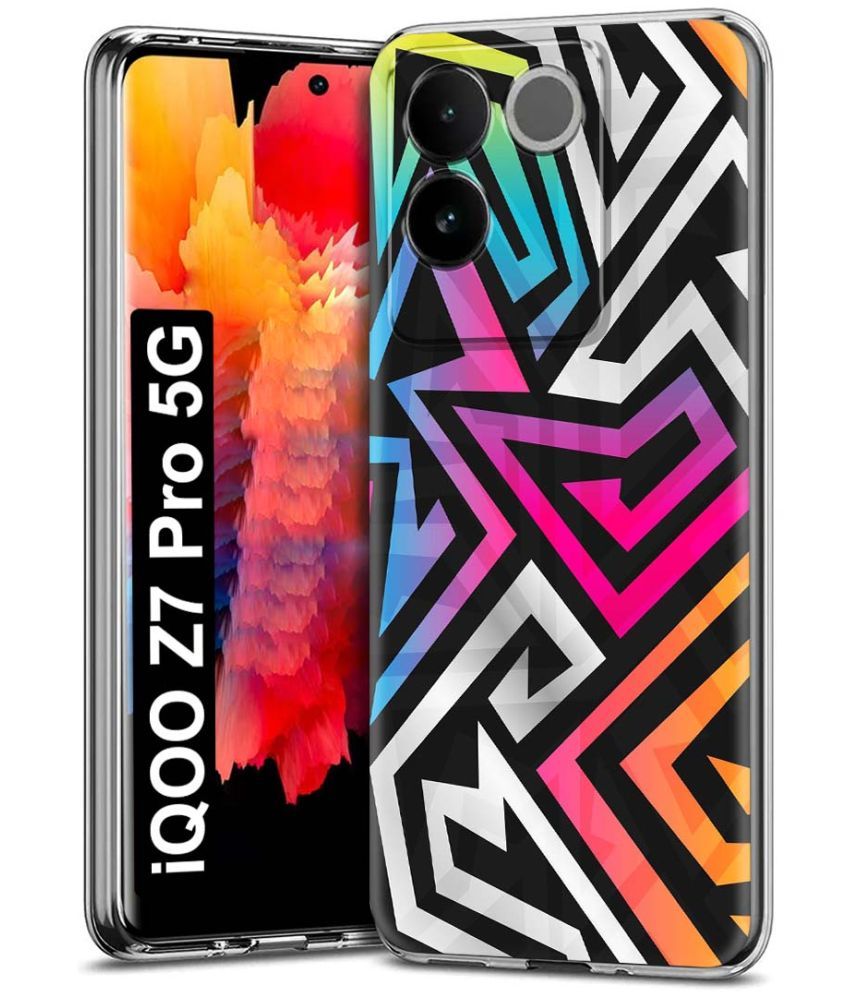     			Fashionury Multicolor Printed Back Cover Silicon Compatible For iQOO Z7 Pro 5G ( Pack of 1 )