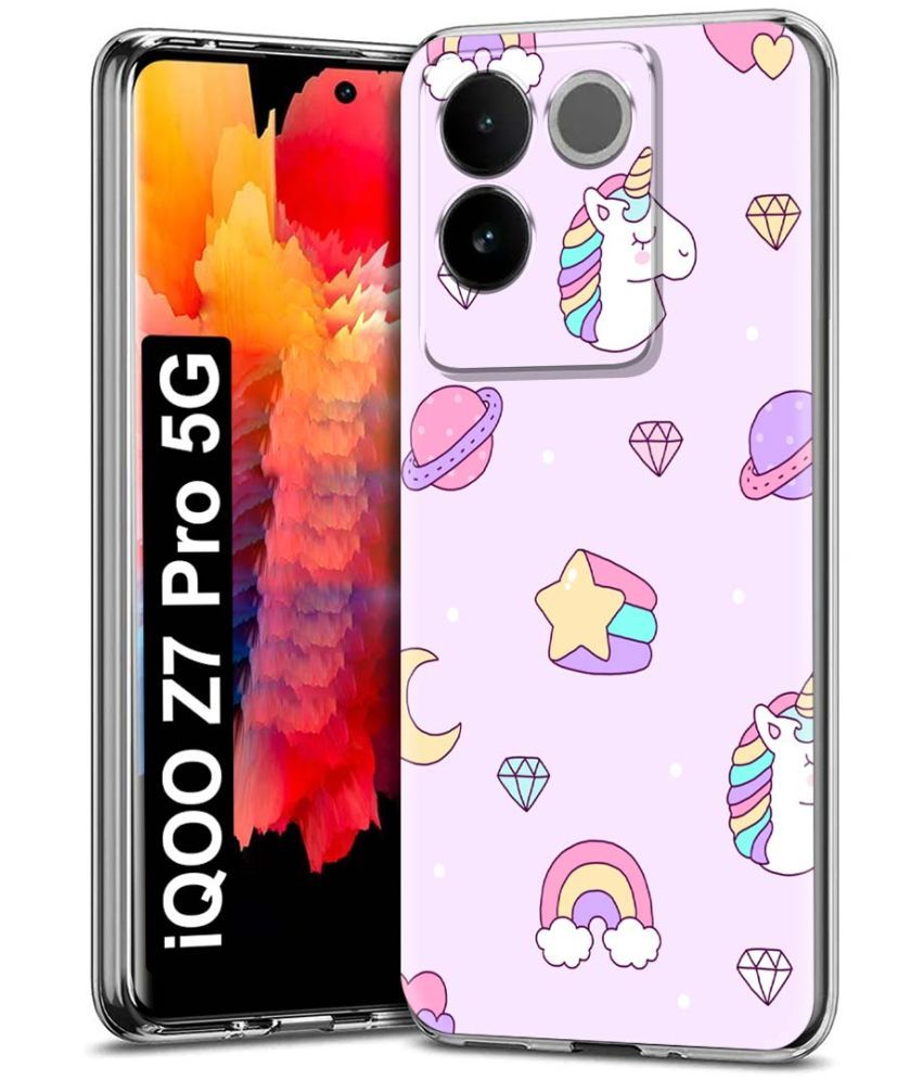     			Fashionury Multicolor Printed Back Cover Silicon Compatible For iQOO Z7 Pro 5G ( Pack of 1 )