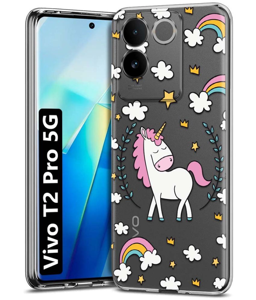     			Fashionury Multicolor Printed Back Cover Silicon Compatible For Vivo T2 Pro 5G ( Pack of 1 )