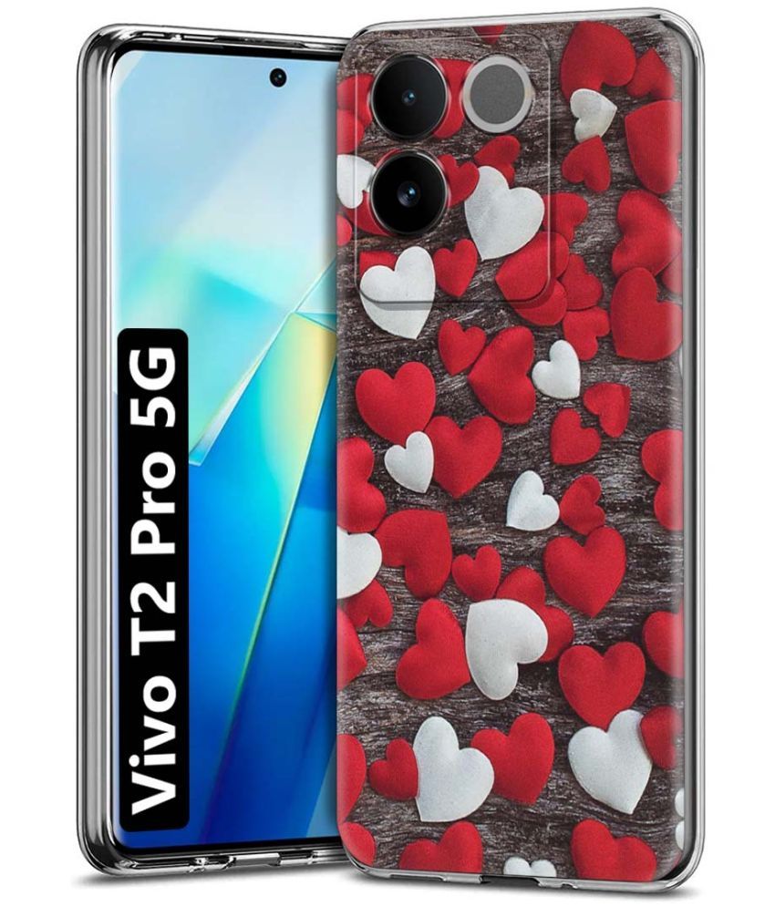     			Fashionury Multicolor Printed Back Cover Silicon Compatible For Vivo T2 Pro 5G ( Pack of 1 )