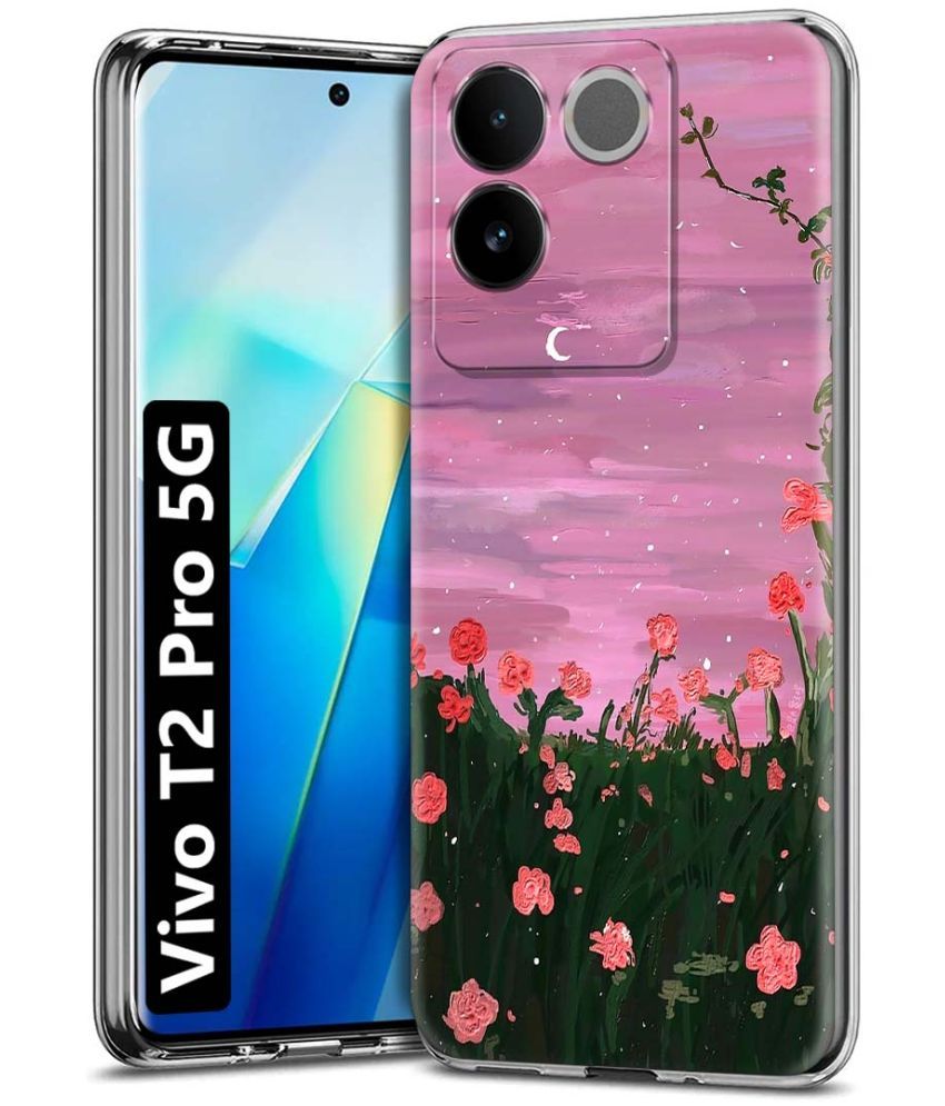     			Fashionury Multicolor Printed Back Cover Silicon Compatible For Vivo T2 Pro 5G ( Pack of 1 )