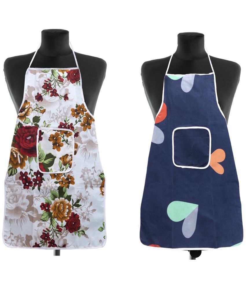     			Aazeem Others Printed Kitchen Apron with 1 Center Pocket ( Pack of 2 )