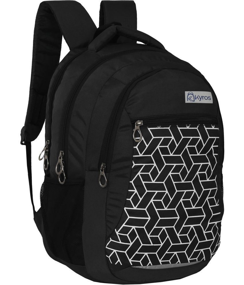     			Kyros Black Polyester Backpack ( 45 Ltrs )
