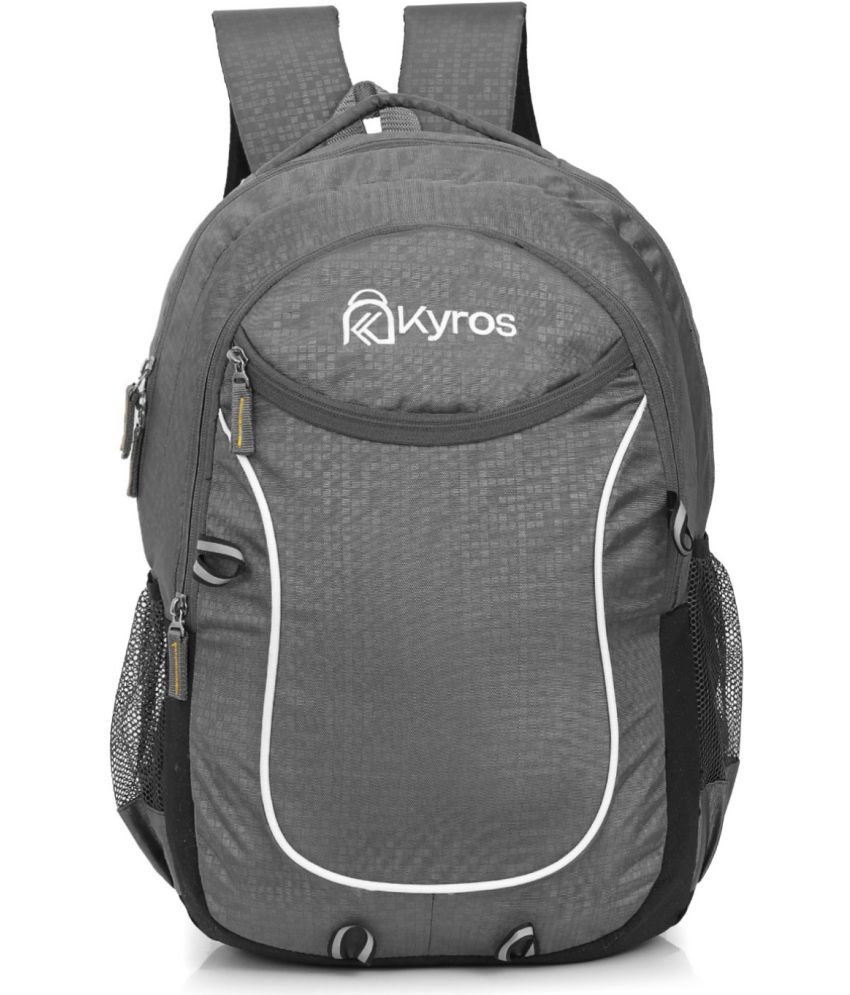     			Kyros Grey Polyester Backpack ( 30 Ltrs )