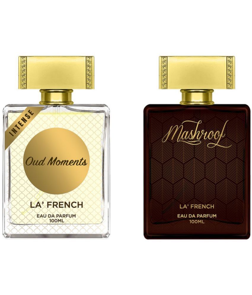     			LA FRENCH Oud Moment & Mashroof Eau De Parfum (EDP) For Unisex 200ml ( Pack of 2 )