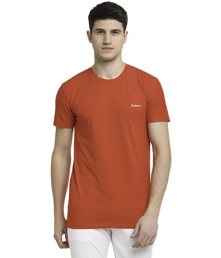     			Rodamo Cotton Blend Slim Fit Solid Half Sleeves Men's T-Shirt - Red ( Pack of 1 )