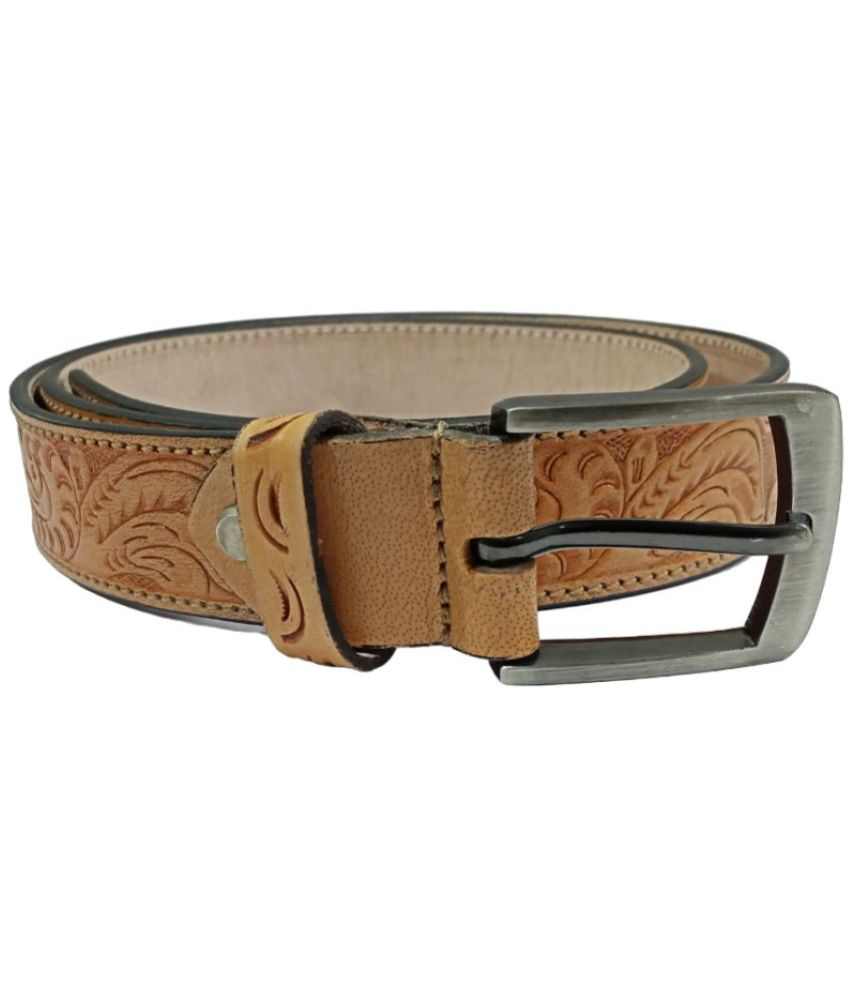     			ULTIFAB - Tan Leather Men's Casual Belt ( Pack of 1 )