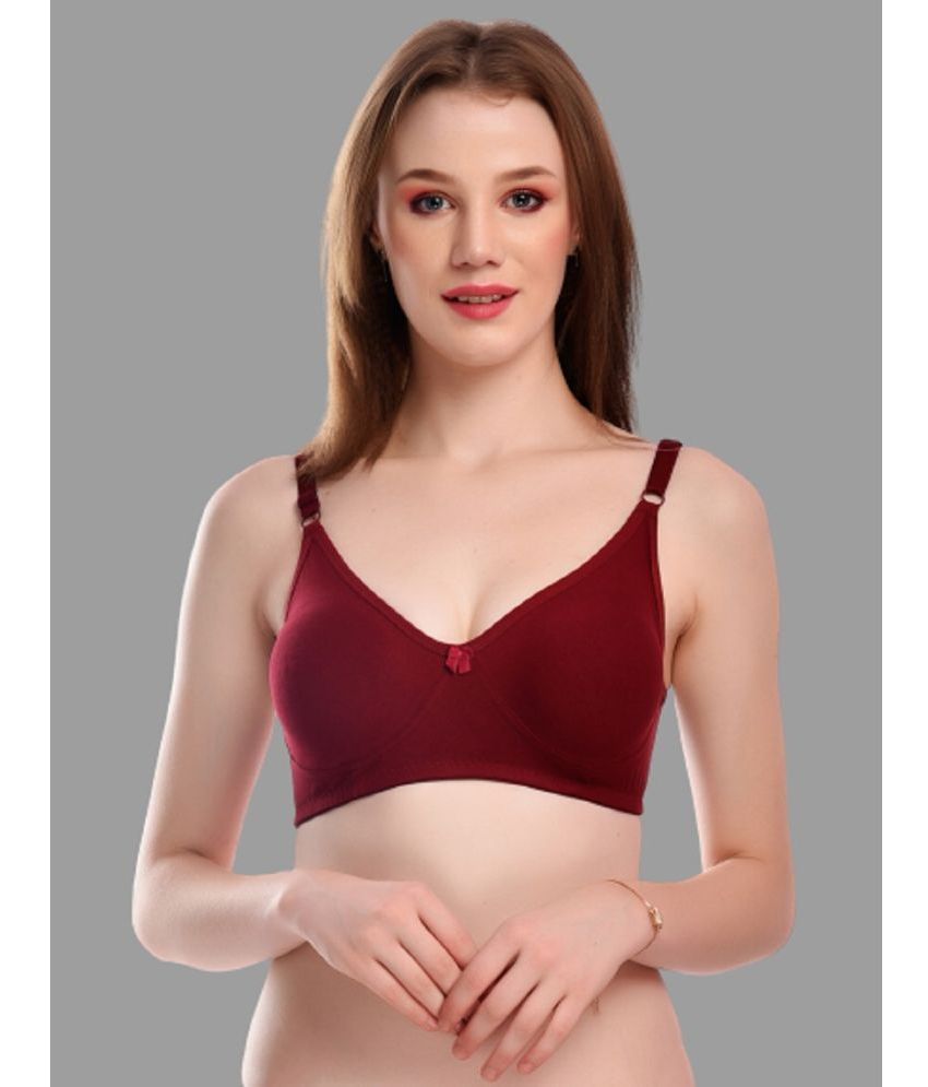     			Viral Girl Maroon Cotton Non Padded Women's Everyday Bra ( Pack of 1 )