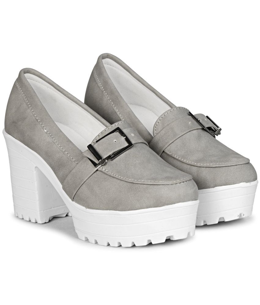     			Commander Gray Women's Slip On Heels