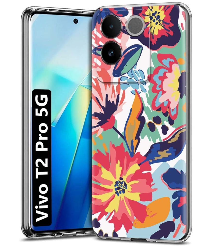     			Fashionury Multicolor Printed Back Cover Silicon Compatible For Vivo T2 Pro 5G ( Pack of 1 )