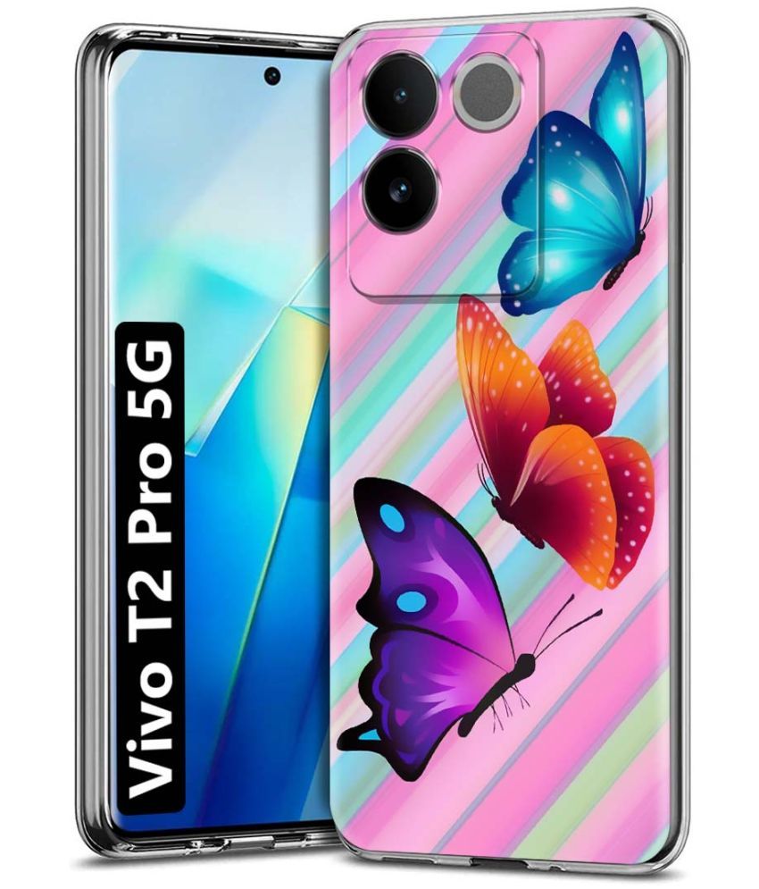     			Fashionury Multicolor Printed Back Cover Silicon Compatible For Vivo T2 Pro 5G ( Pack of 1 )