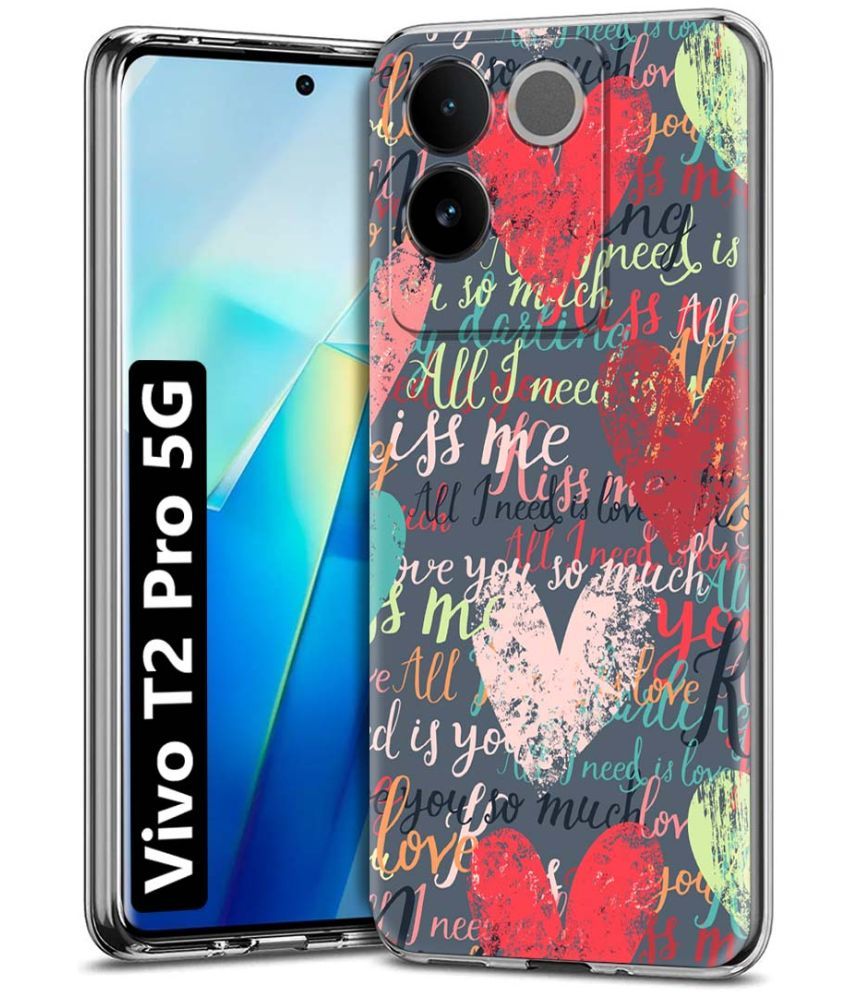     			Fashionury Multicolor Printed Back Cover Silicon Compatible For Vivo T2 Pro 5G ( Pack of 1 )