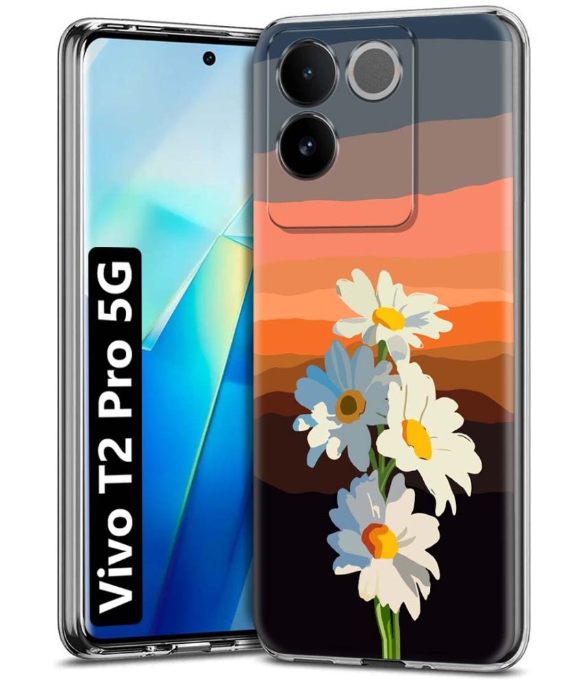     			Fashionury Multicolor Printed Back Cover Silicon Compatible For Vivo T2 Pro 5G ( Pack of 1 )