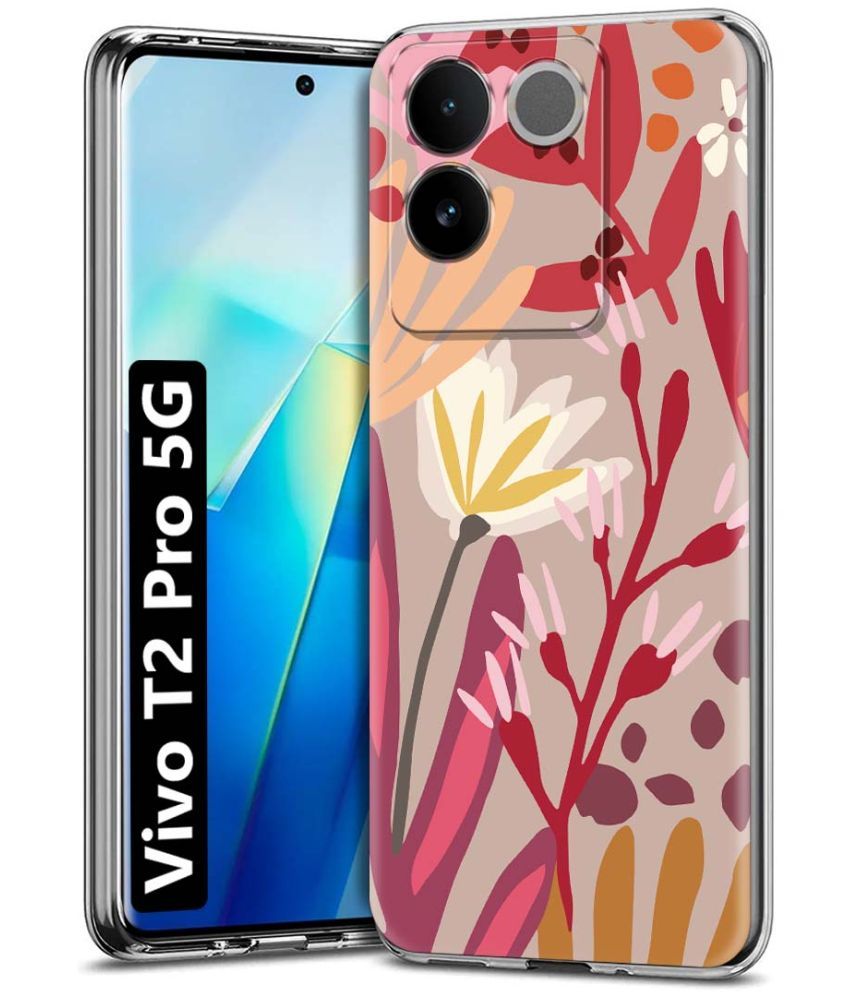     			Fashionury Multicolor Printed Back Cover Silicon Compatible For Vivo T2 Pro 5G ( Pack of 1 )