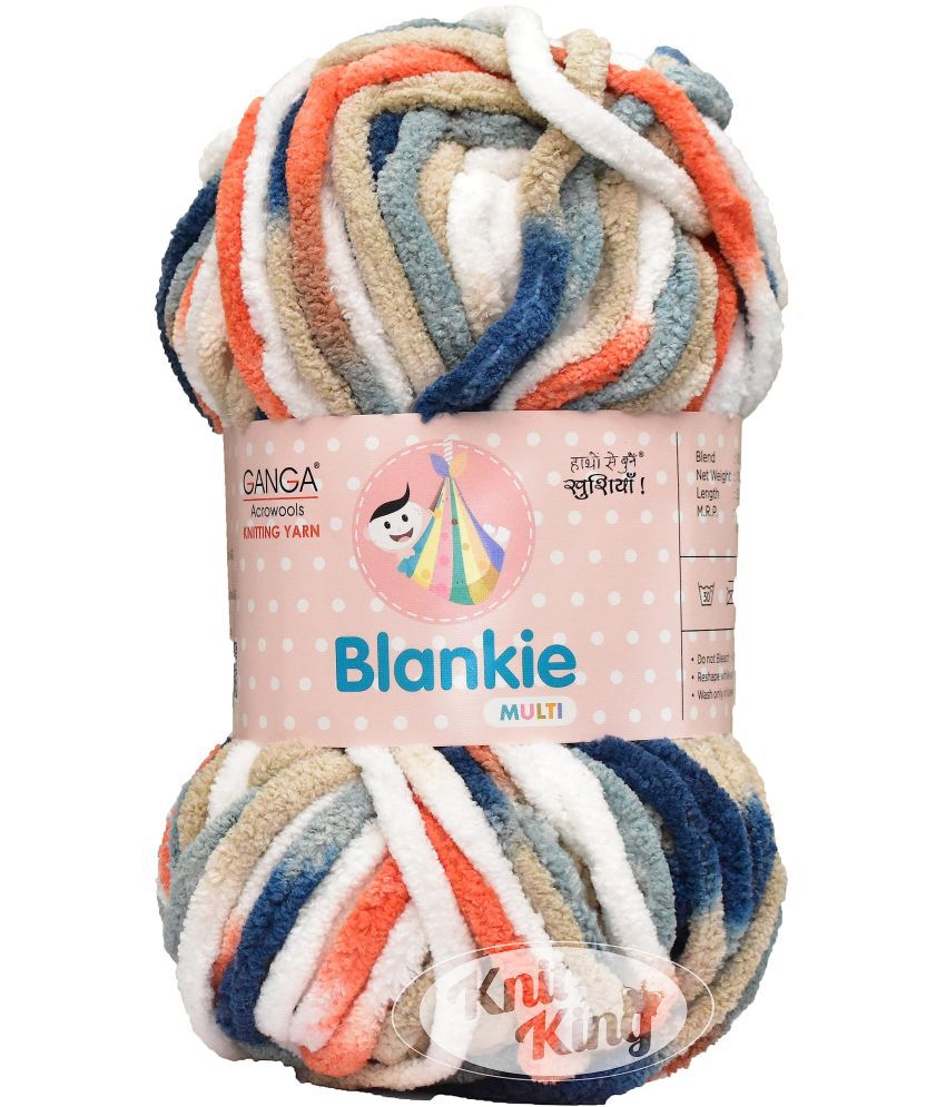    			GANGA Knitting Yarn Thick Chunky Wool, Blankie Rusty 300 GMS Best Used with Knitting Needles-YK Art-ADJI
