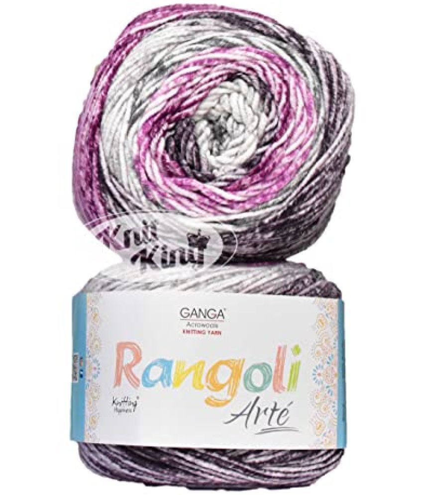     			GANGA Rangoli Arte Mayo 200 gmsWool Ball Hand Knitting Wool / Art Craft Soft Fingering Crochet Hook Yarn, Needle Knitting Yarn Thread Dyed-L Art-AEHJ