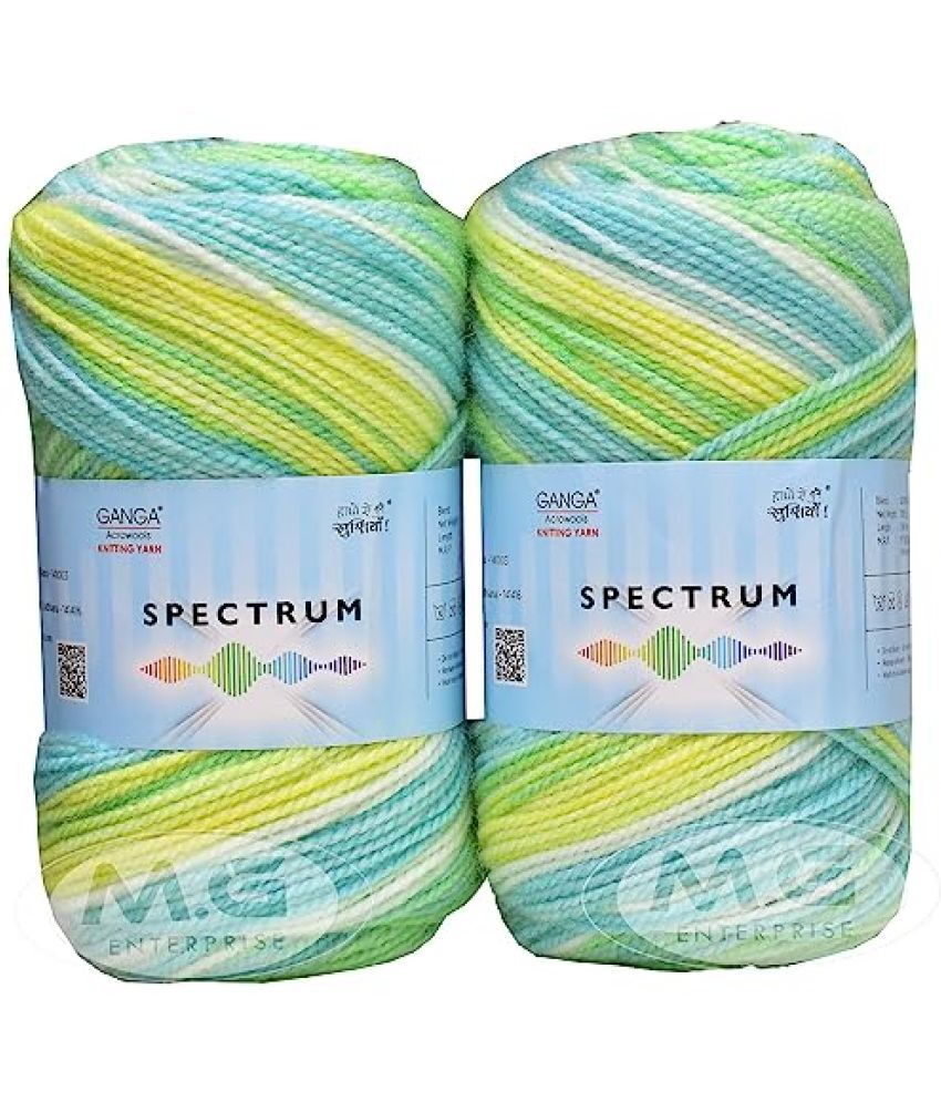     			GANGA Spectrum Golden 811013 200 GMS Wool Ball Hand Knitting Wool/Art Craft Soft Fingering Crochet Hook Yarn, Needle Knitting Yarn Thread Dyed- Art-GHG
