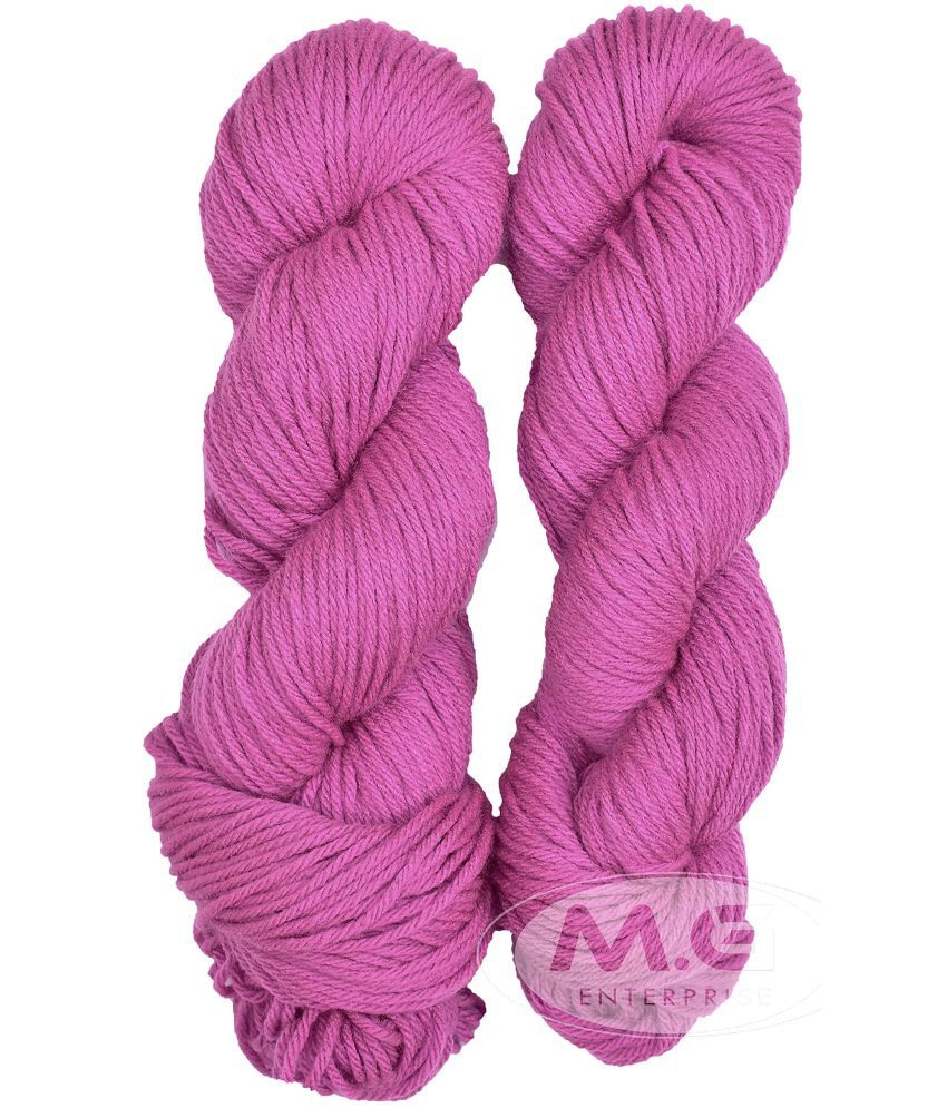     			Ganga Alisha Purple (200 gm) Wool Hank Hand Knitting Wool/Art Craft Soft Fingering Crochet Hook Yarn, Needle Knitting Yarn Thread dye L