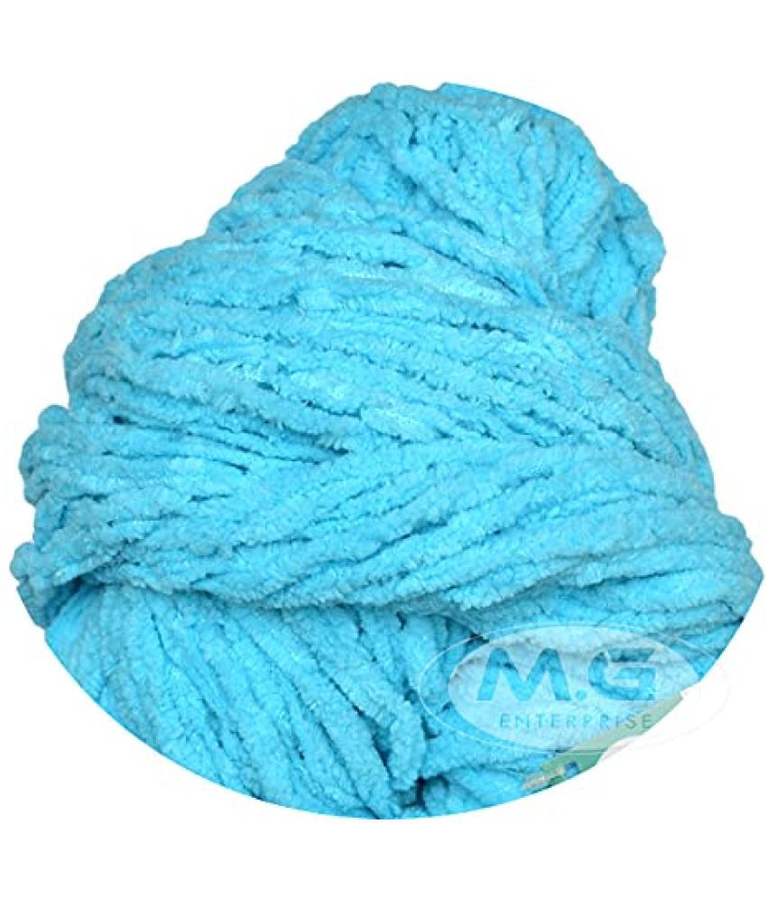     			Ganga Knitting Yarn Thick Chunky Wool, VT Aqua Blue 200 gm Best Used with Knitting Needles, Crochet Needles Wool Yarn for Knitting - cde