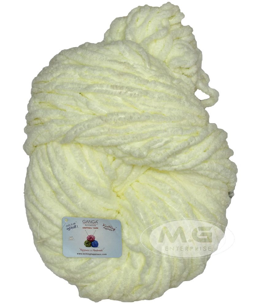     			Ganga Knitting Yarn Thick Chunky Wool, VT Cream 300 gm Best Used with Knitting Needles, Crochet Needles Wool Yarn for Knitting - ie