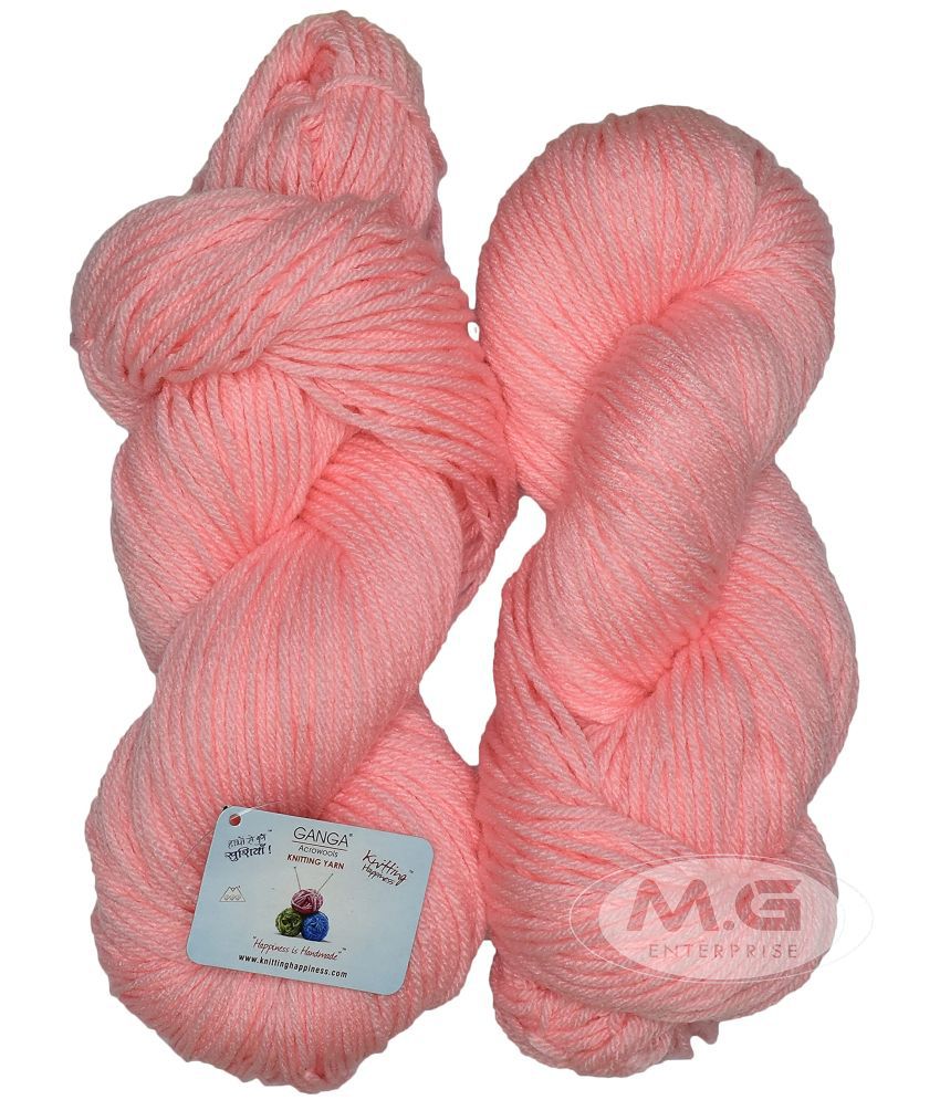     			Ganga Knitting Yarn Thick Chunky Wool, ALI Pink 200 gm Best Used with Knitting Needles, Crochet Needles Wool Yarn for Knitting - da