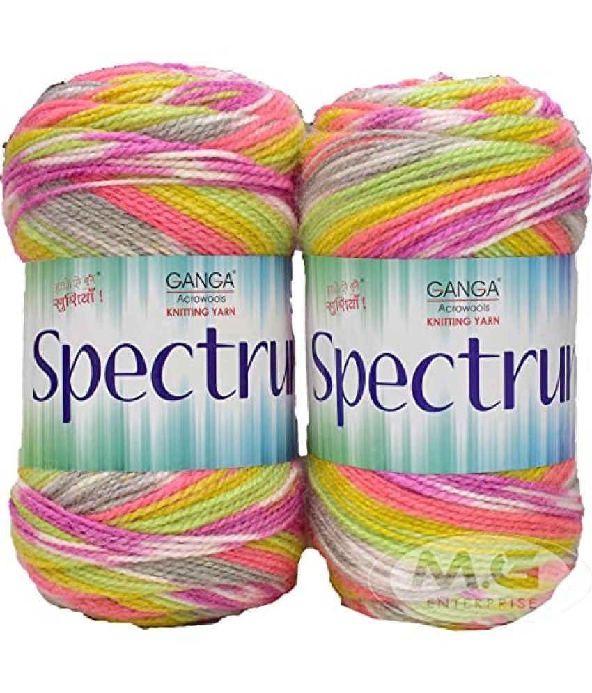     			Ganga Spectrum Chritmas (200 gm) Wool Ball Hand Knitting Wool/Art Craft Soft Fingering Crochet Hook Yarn, Needle Knitting Yarn Thread Dyed
