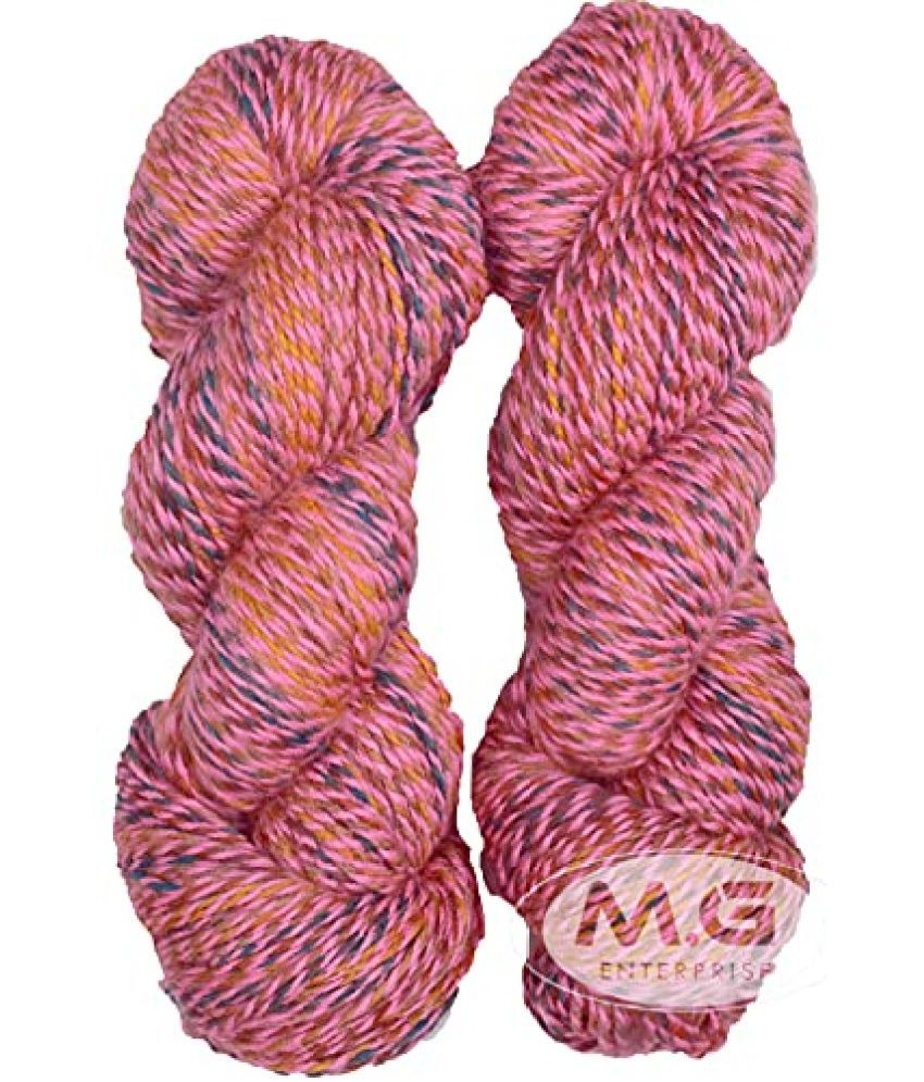     			Ganga Zinea Gajri (200 gm) Wool Thick Hank Hand Knitting Wool/Art Craft Soft Fingering Crochet Hook Yarn, Needle Knitting Yarn Thread dyedE