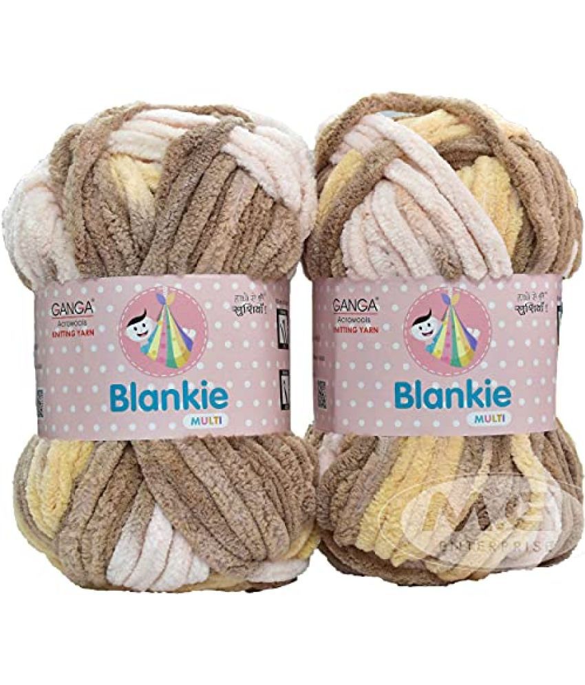     			M.G ENTERPRISE Blankie Ganga Knitting Thick Chunky Wool Yarn, Best Used with Crochet Needles (Mustard Mix, 300 gm)
