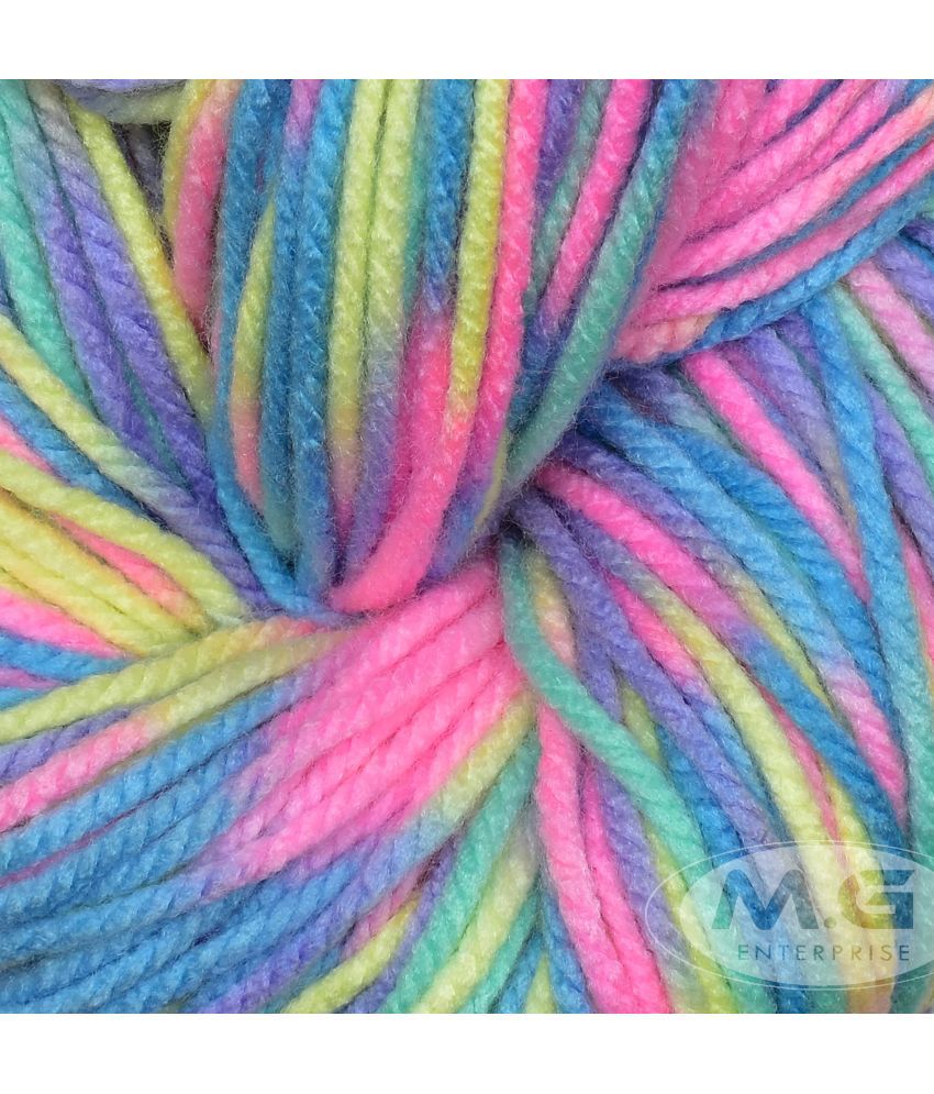     			M.G ENTERPRISE Ganga Knitting Yarn Thick Chunky Wool, Motu Thick Yarn Icey Pink Best Used with Needles, (200 gm)
