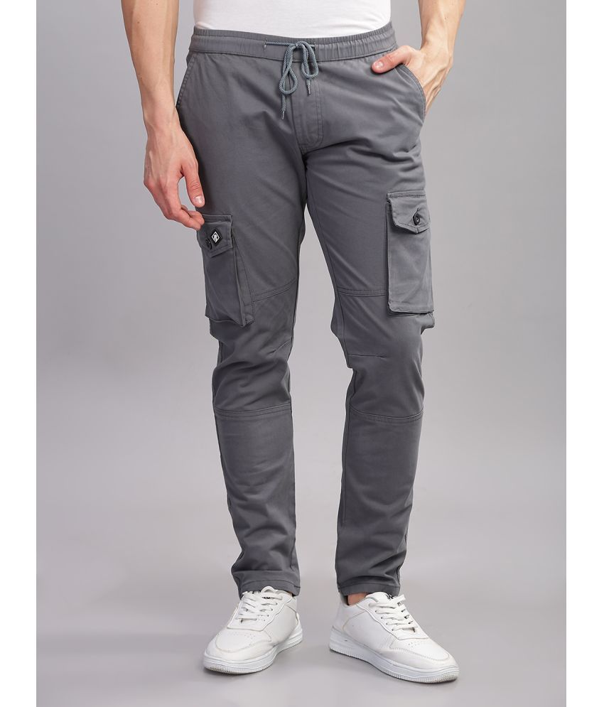     			Paul Street Slim Flat Men's Cargos - Dark Grey ( Pack of 1 )