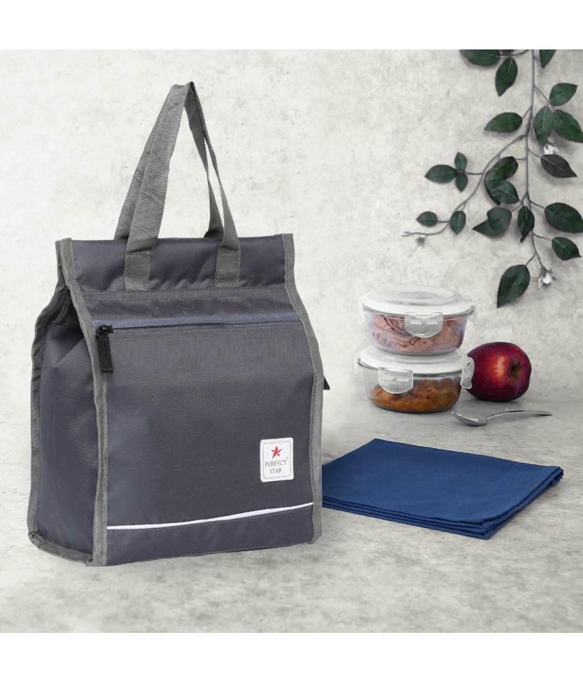     			Perfect Star Grey Polyester Lunch Bag Pack of 1