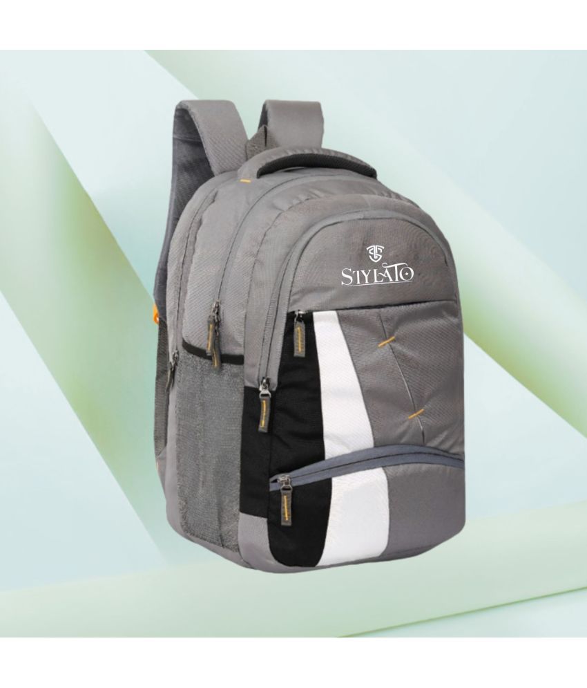     			STYLATO Grey Polyester Backpack ( 30 Ltrs )