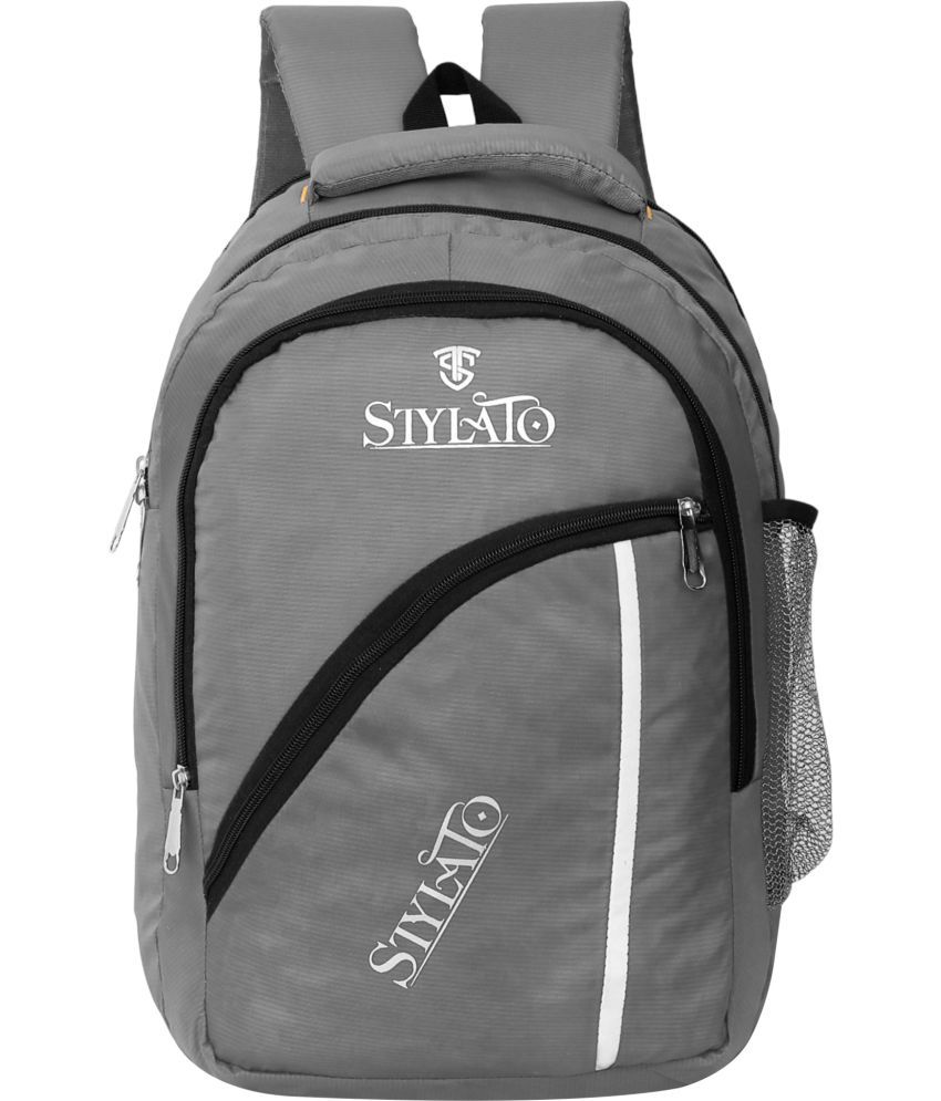     			STYLATO Grey Polyester Backpack ( 45 Ltrs )