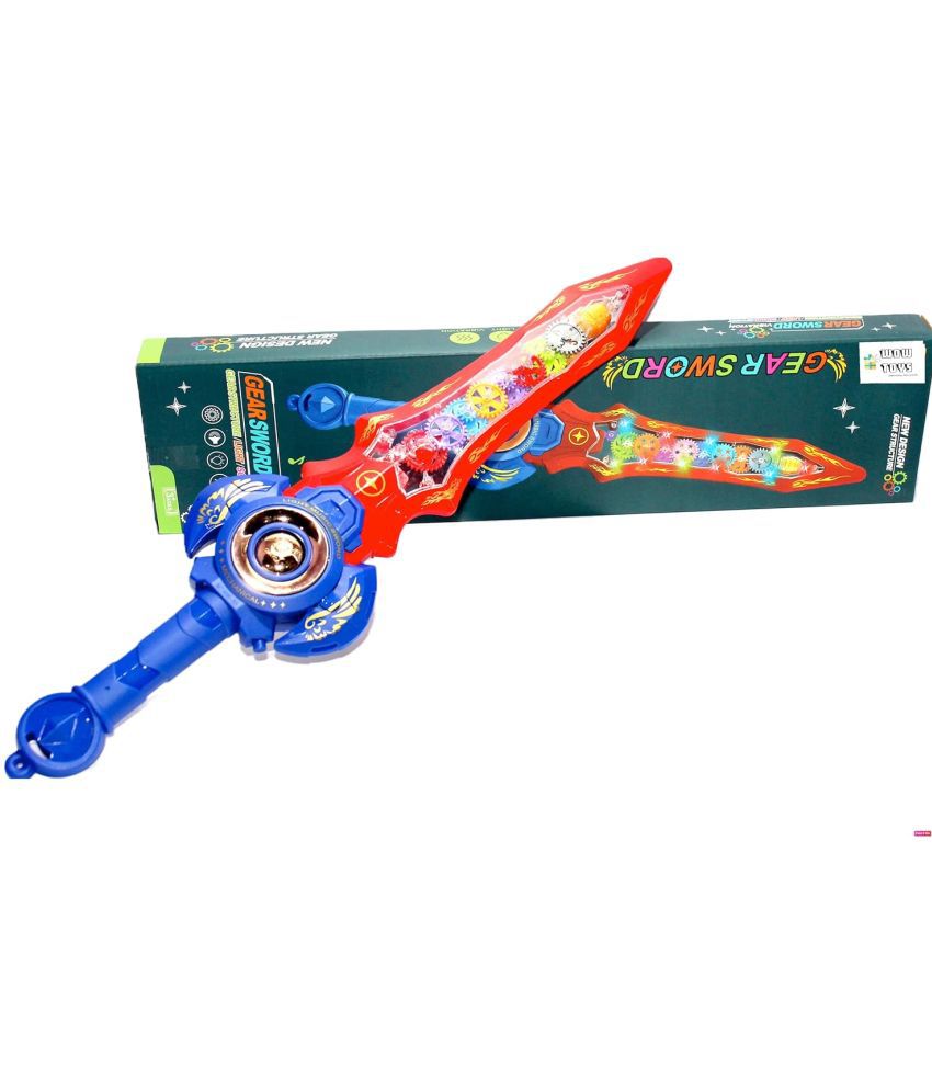     			WOW Toys - Delivering Joys of Life Electric Transparent Mechanical Gear Space Sword for Kids with Music- Random Colour|| Pack of