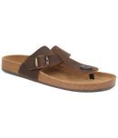 Bata Brown Men's Thong Flip Flop