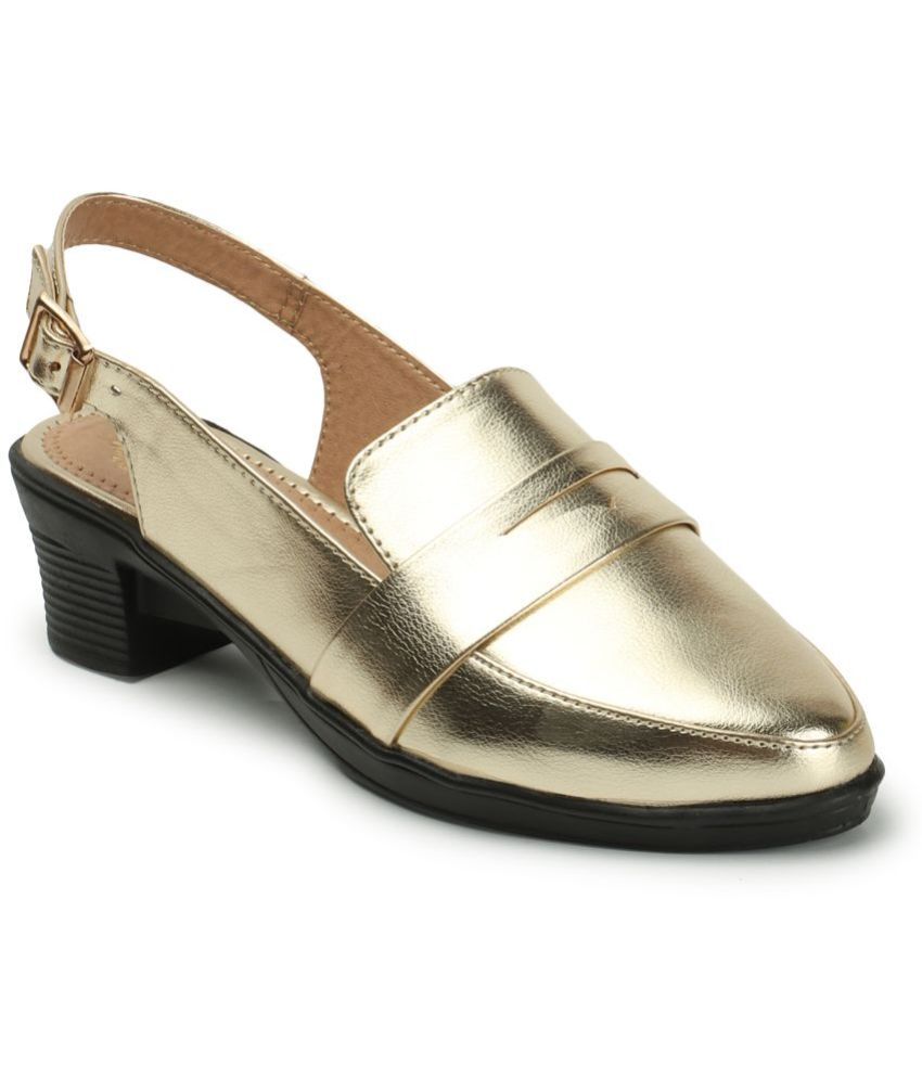     			Denill Gold Women's Sandal Heels